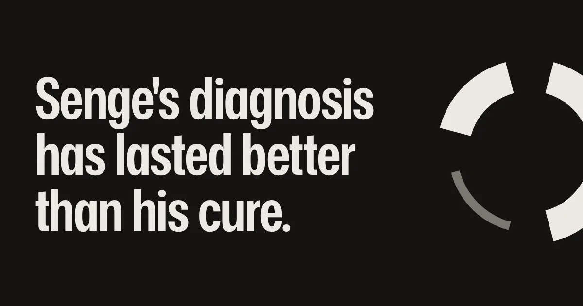 Senge's diagnosis has lasted better than his cure.